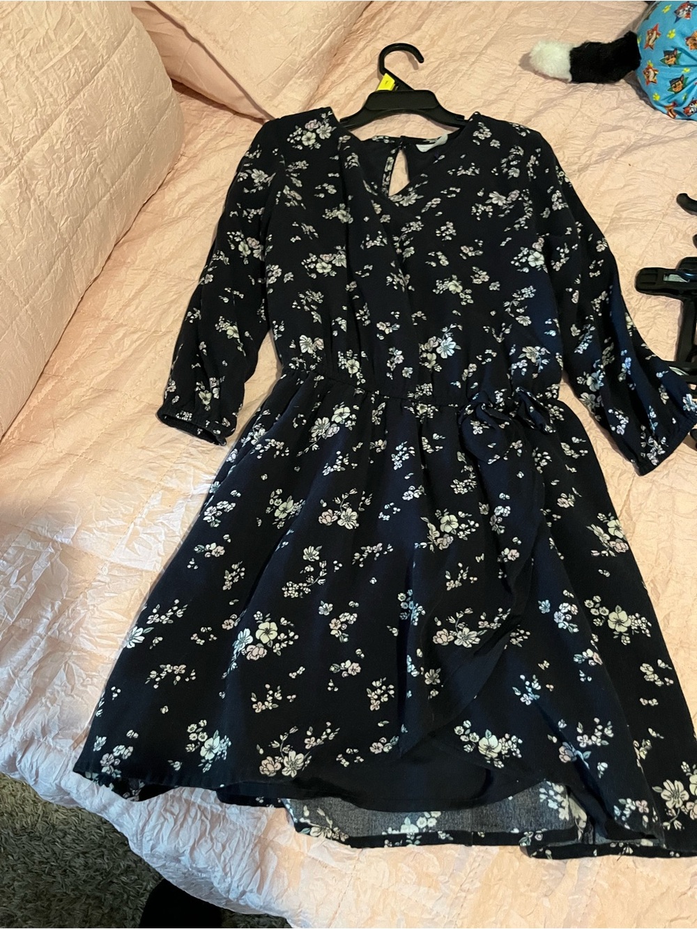 abercrombie kids Black Floral Casual Dress